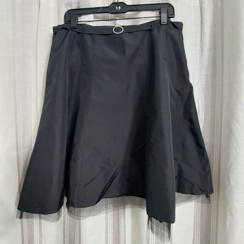 H&M Black Skirt with Belt Size 14